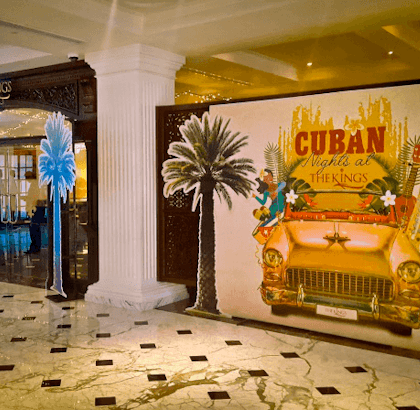 Vibrant decorations at the Kings Bar for the Cuban night