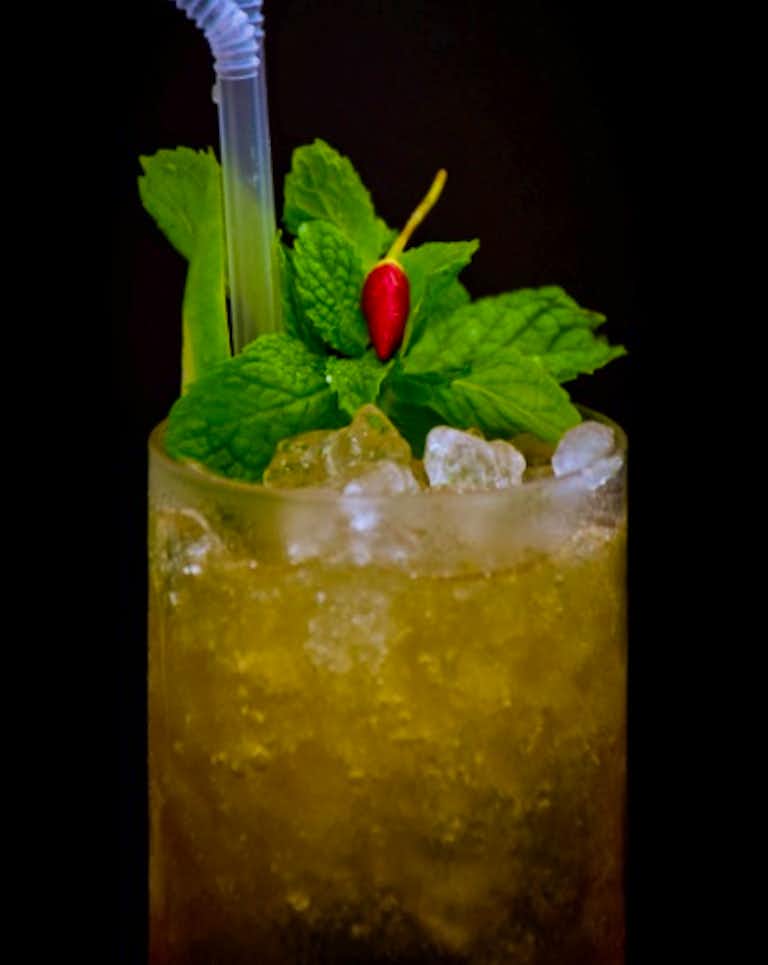 Mint julep cocktail drink at The Kingsbury Hotel