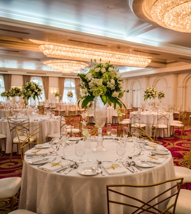 Elegant Balmoral wedding hall at The Kingsbury Hotel