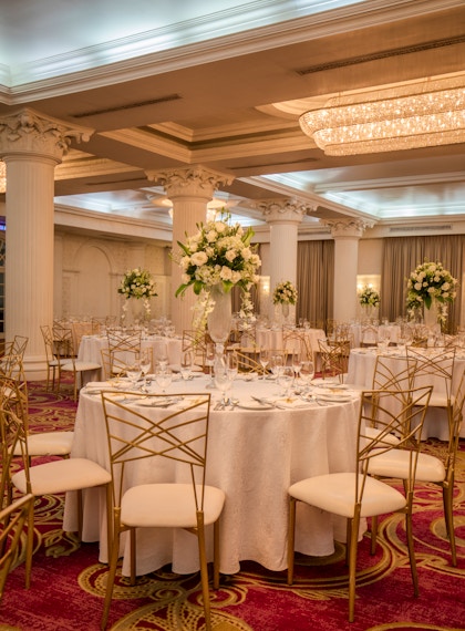 Elegant wedding ballroom in The Kingsbury Hotel 