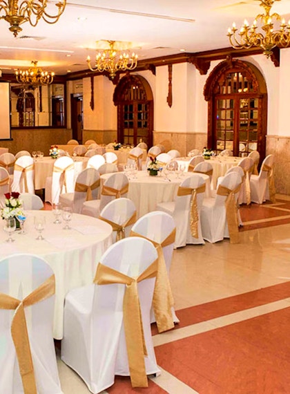 Spacious wedding ballroom at The Kingsbury Hotel
