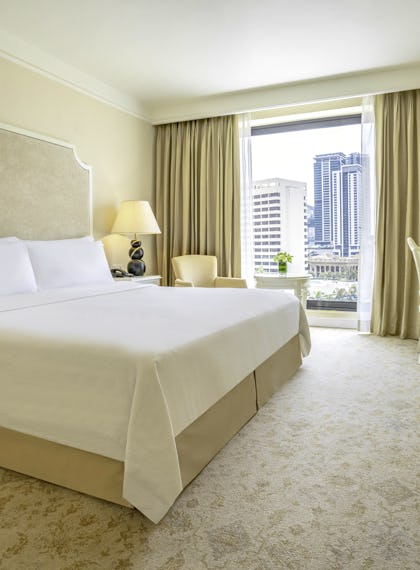 Luxury hotel room with city views at The Kingsbury Hotel